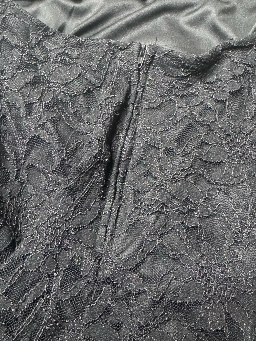 B Darlin Black Lace Fit & Flare Party Dress Removable Sash Juniors 7/8 - Picture 8 of 12